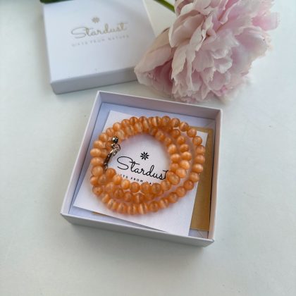 Elegant Orange Cat eye jewelry