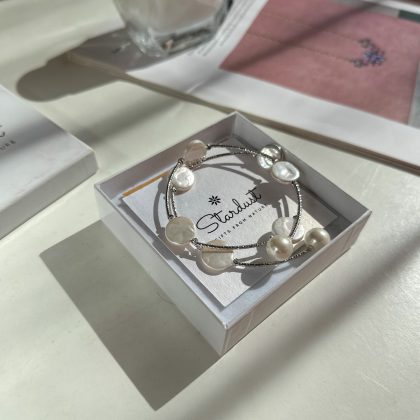Modern flat pearl bracelet Stardust Gift